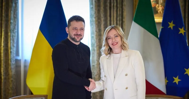 Зустріч Джорджії Мелоні з Володимиром Зеленським у Римі