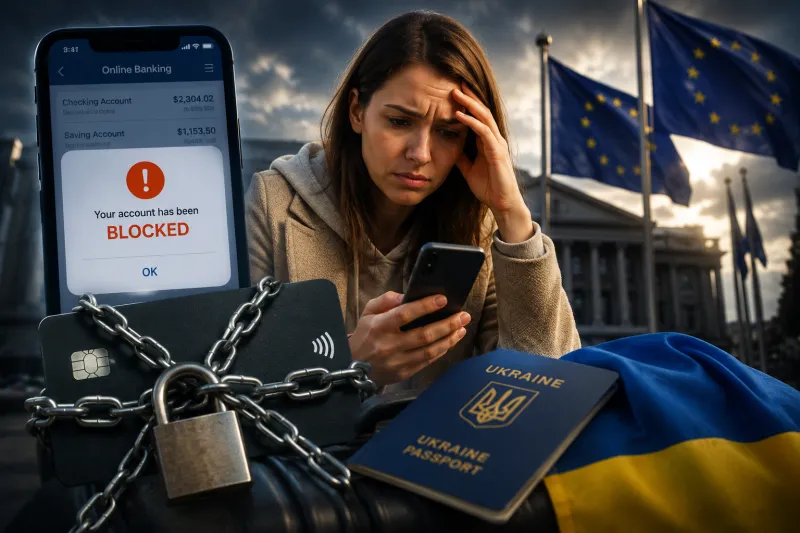 Блокування банківських рахунків українських біженців в ЄС: причини та наслідки